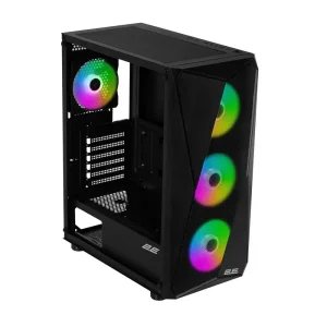 Корпус 2E GAMING Aruba G3313B, без БЖ 1xUSB3.0, 2xUSB2.0, 5x120мм ARGB, VGA 300мм, LCS ready, HUB, TG Side Panel, ATX, чорний (2E-G3313B) UA