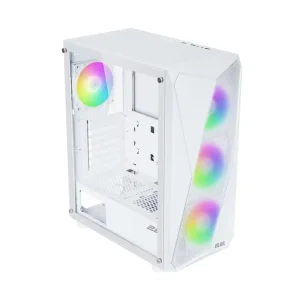 Корпус 2E GAMING Aruba G3313W, без БЖ 1xUSB3.0, 2xUSB2.0, 5x120мм ARGB, VGA 330мм, LCS ready, HUB, TG Side Panel, ATX, білий (2E-G3313W) UA
