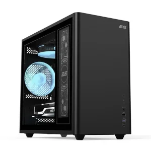 Корпус 2E Credo Plus V350BG без БЖ, 1xUSB3.0, 1х USB 2.0, 1xUSB Type-C, 3x120мм ARGB, VGA 350мм, LCS ready, контролер з пультом, TG Side Panel, mATX, чорний (2E-V350BG) UA