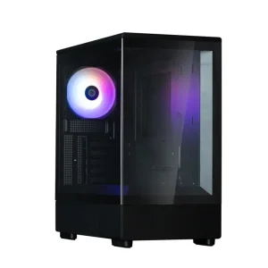 Корпус Zalman P10 без БП, 1xUSB3.0, 1xUSBType-C, 1x120мм ARGB, VGA 384мм, LCS ready, TG Side Panel, mATX, чорний (P10BLACK) UA