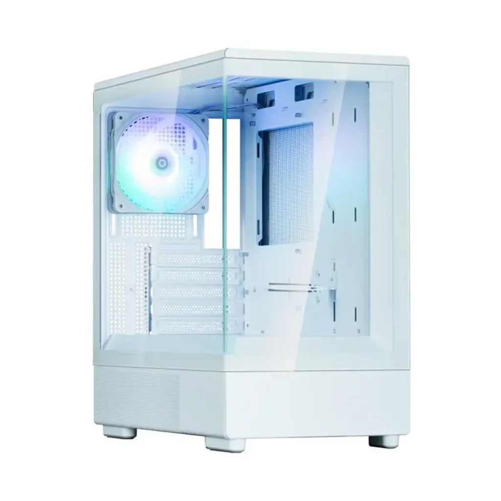 Корпус Zalman P10 без БП, 1xUSB3.0, 1xUSBType-C, 1x120мм ARGB, VGA 384мм, LCS ready, TG Side Panel, mATX, білий (P10WHITE) UA