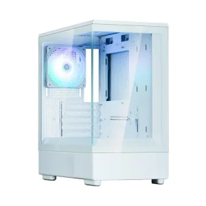 Корпус Zalman P10 без БП, 1xUSB3.0, 1xUSBType-C, 1x120мм ARGB, VGA 384мм, LCS ready, TG Side Panel, mATX, білий (P10WHITE) UA