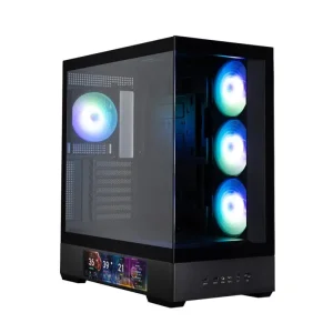 Корпус Zalman P40 DS без БЖ, 2xUSB3.0, 1x Type C, 3x120мм ARGB Reverse, 1x120мм ARGB, VGA 420мм, LCS ready, TG Side/Front Panel, Display, ATX, Black (P40DSBLACK) UA
