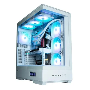 Корпус Zalman P50 DS без БЖ, 2xUSB3.0, 1xUSBType-C, 4x120мм ARGB, VGA 435мм, LCS ready, TG Side Panel, ATX, білий (P50DSWHITE) UA