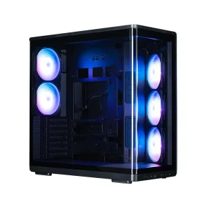 Корпус Zalman P60 без БЖ, 2xUSB3.0, 1x Type C, 3x120мм ARGB Reverse, 2x120мм ARGB, VGA 435мм, LCS ready, Curved Tempered Glass, Dual Chamber, ATX, чорний (P60BLACK) UA