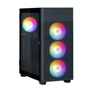 Корпус Zalman S5 Neo без БП, 1xUSB3.1, 1xUSB2.0, 4x120мм FRGB, VGA 390мм, LCS ready, TG Side Panel, ATX, чорний (S5NEOBLACK) UA