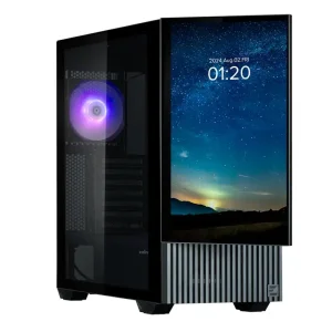 Корпус Zalman Z10 DS, без БЖ, 2xUSB3.0, 1хUSB Type-C, 2х120мм, 1x120мм ARGB, TG Side Panel, ATX, Monitor, чорний (Z10DSBLACK) UA