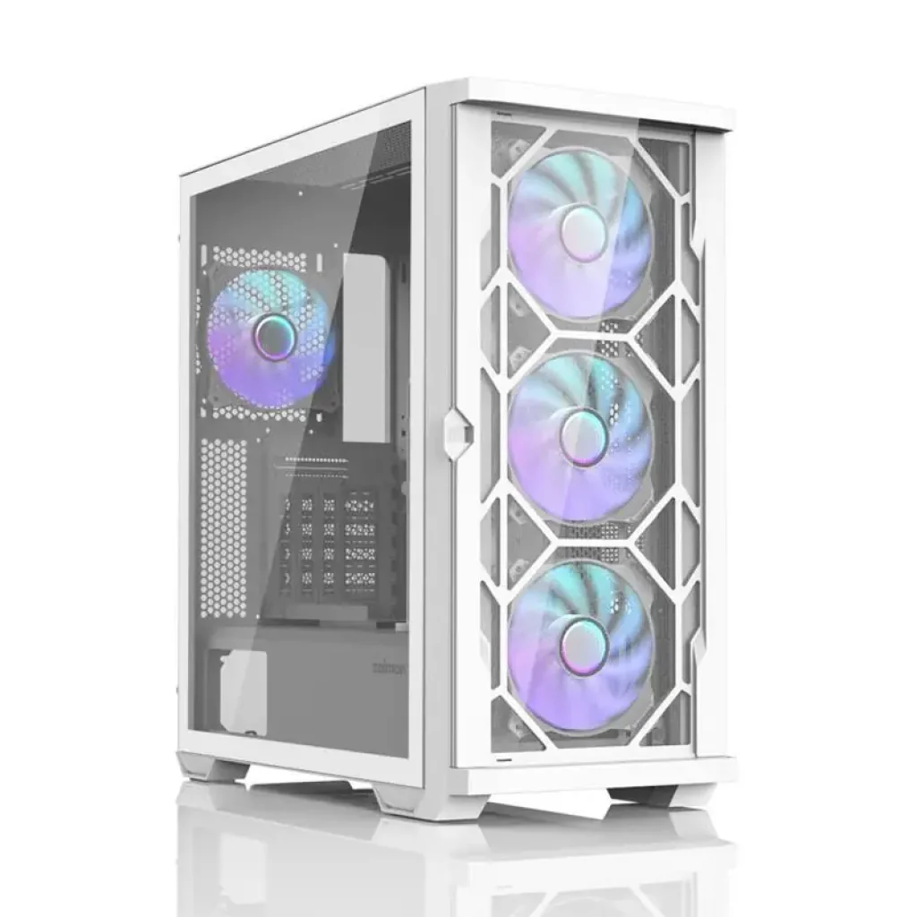 Корпус Zalman Z10 Duo без БЖ, 2xUSB3.0, 1xUSB Type-C, 3x140мм ARGB, 1x120мм ARGB, VGA 395мм, LCS ready, TG Side Panel, EATX, білий (Z10DUOWHITE) UA