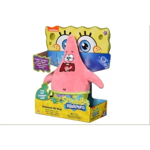М'яка ігрaшка SpongeBob Exsqueeze Me Plush Патрік (Patrick Burp) зі звуком, EU690903 UA