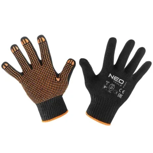 Рукавички робочі Neo Tools, бавовна та поліестер, пунктир, р.9, Black (97-620-9) UA