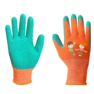 Рукавички робочі дитячі Neo Tools, латексне покриття, поліестер, дихаюча верхня частина, малюнок, р.3, помаранчевий (97-644-3) UA