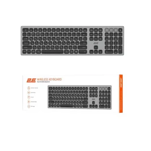 Клавіатура ножнична 2E KS270 109key, WL/BT, EN/UK, сіро-чорний, 2E-KS270WBGR_UA UA