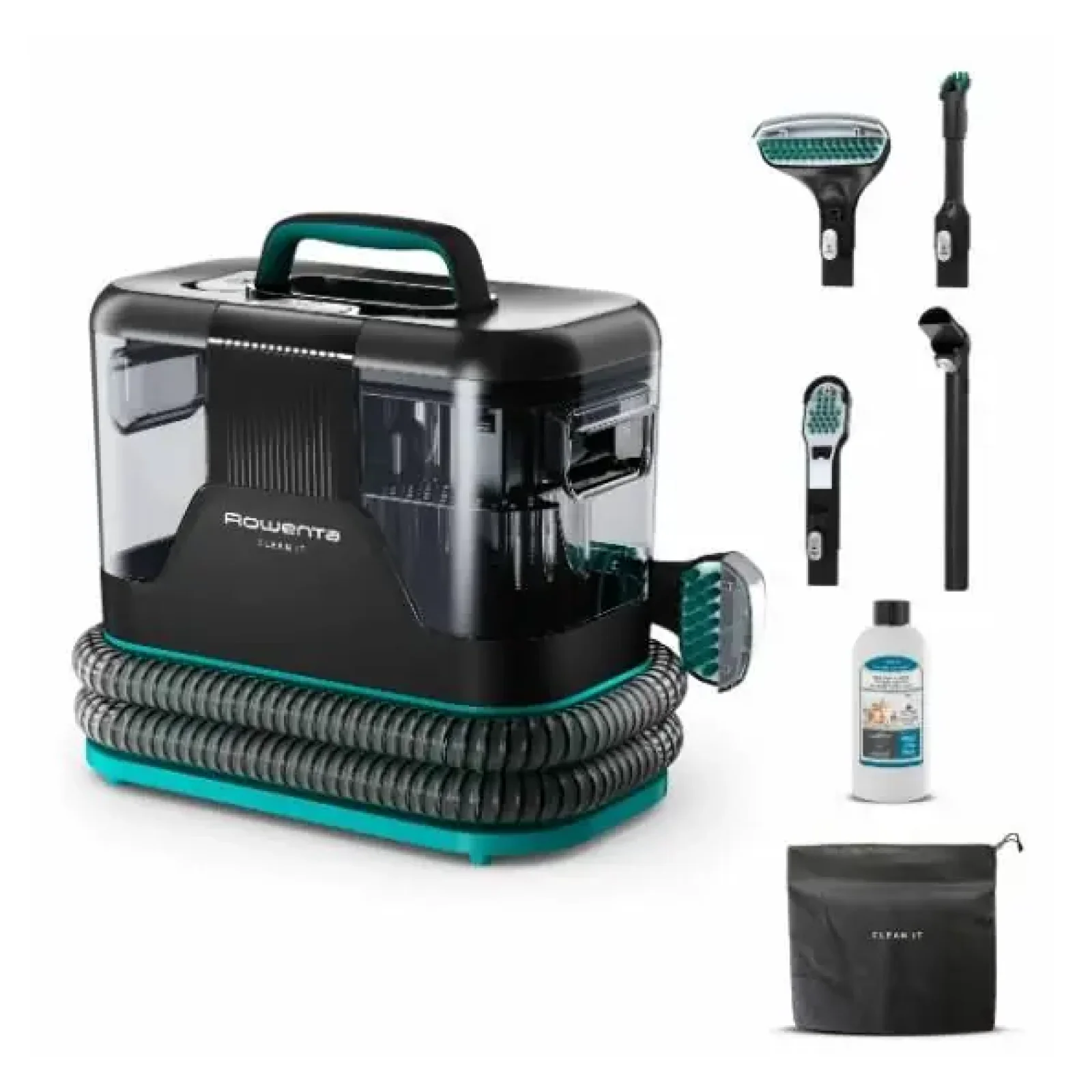 Пилосос Rowenta миючий Clean It, 750Вт, конт пил -1,5л, вода -2,3л, 13500 Па, 4 насадки, Black (IN5020F0) UA