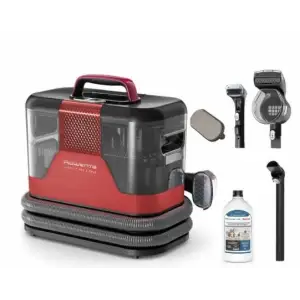 Пилосос Rowenta миючий Clean It Hot & Cold, 1150Вт, конт пил -1,5л, вода -2,3л, 13500 Па, 2 насадки, чорно-червоний (IN7020F0) UA