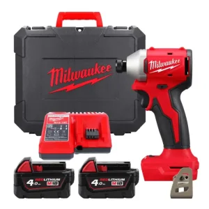 Гвинтоверт ударний акумуляторний Milwaukee M18 BLIDRC-402C 18В АКБ 2х4А·год 0-3600об/хв 190Нм ЗП M12-18C кейс 1.3кг (4933492840) UA