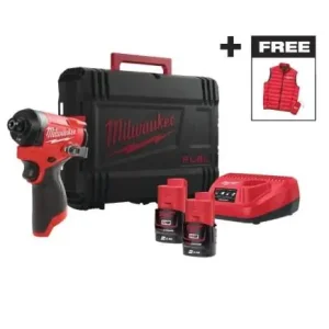Гвинтоверт ударний акумуляторний Milwaukee M12 FID2-202X 12В АКБ 2х2А·год 0-4000об/хв 170Нм 1/4" ЗП C12C жилет кейс (4933499462) UA