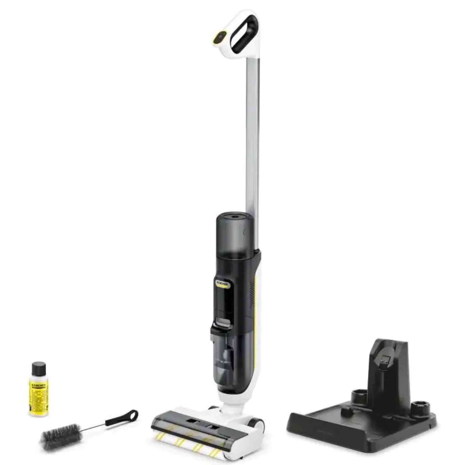 Пилосос Karcher безпровідний FCV 3, 160Вт, конт пил -0.45л, вода -0.8л, автон. робота до 30хв, вага-3.7кг, 3в1, білий (1.056-122.0) UA