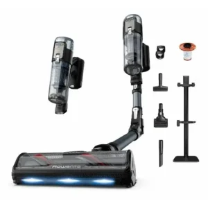 Пилосос Rowenta безпровідний X-Force Flex 16.60 Animal, 315Вт, вологе прибирання, конт пил -0.65л, автон. робота до 120хв, HEF system 99,9%, чорно-сірий (RH9C71E0) UA