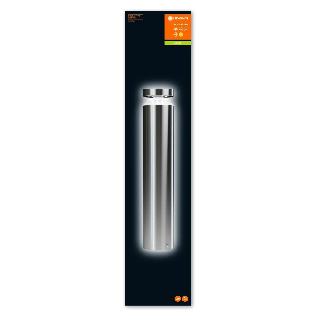 Светильник столбик LEDVANCE LED 50см 6Вт 360Лм 3000K ENDURA STYLE серебро, 4058075205376 UA