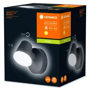 Світильник LEDVANCE LED Midi Spot I 13Вт 3000К 860Лм фасадний ENDURA STYLE чорний, 4058075205475 UA