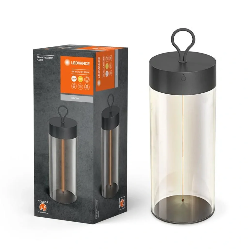 Світильник LEDVANCE LED 5Вт 2700K 100Лм USB-A димується DECOR FILAMENT FLOOR чорний, 4058075832930 UA