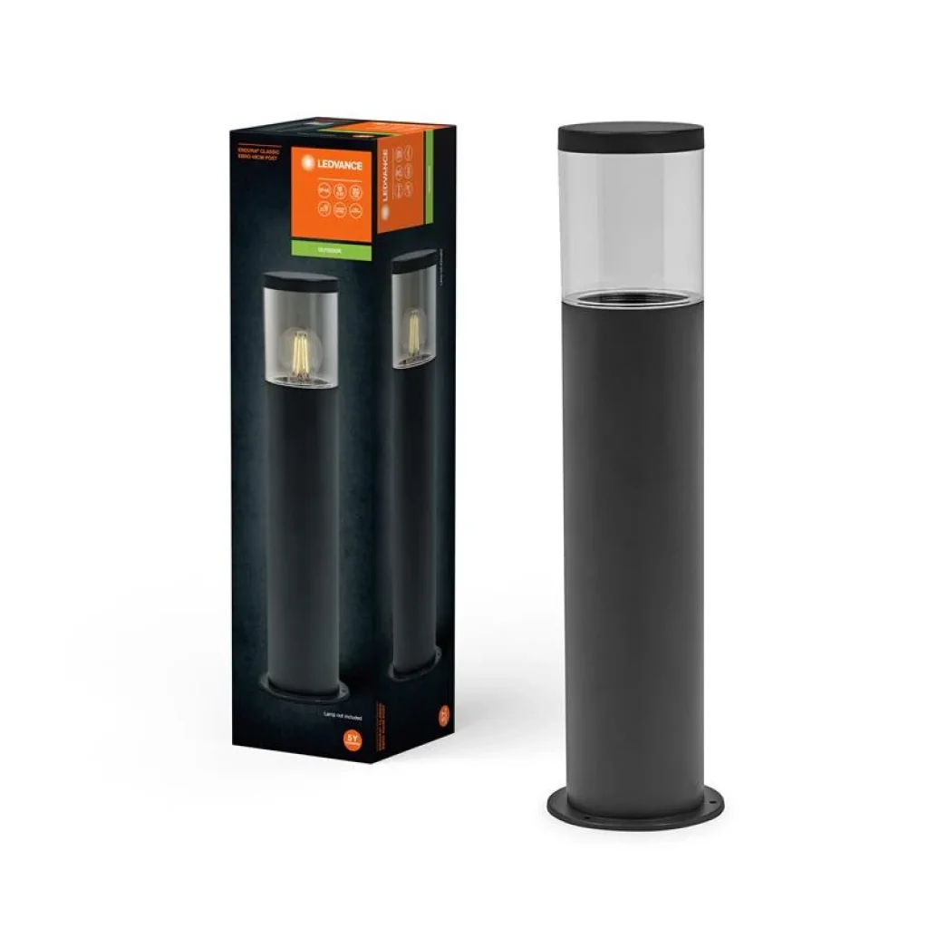 Светильник столбик LEDVANCE E27 59см ENDURA CLASSIC EBRO черный, 4058075835023 UA