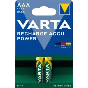 Аккумулятор VARTA RECHARGEABLE ACCU AAA 1000mAh BLI 2 NI-MH (READY 2 USE), 05703301402