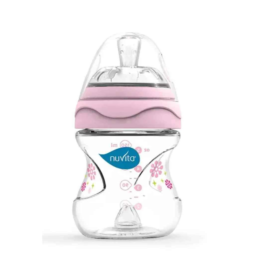 Пляшка для годування Nuvita Mimic 150мл, 0міс+, антиколікова, рожевий (NV6010Pink) UA