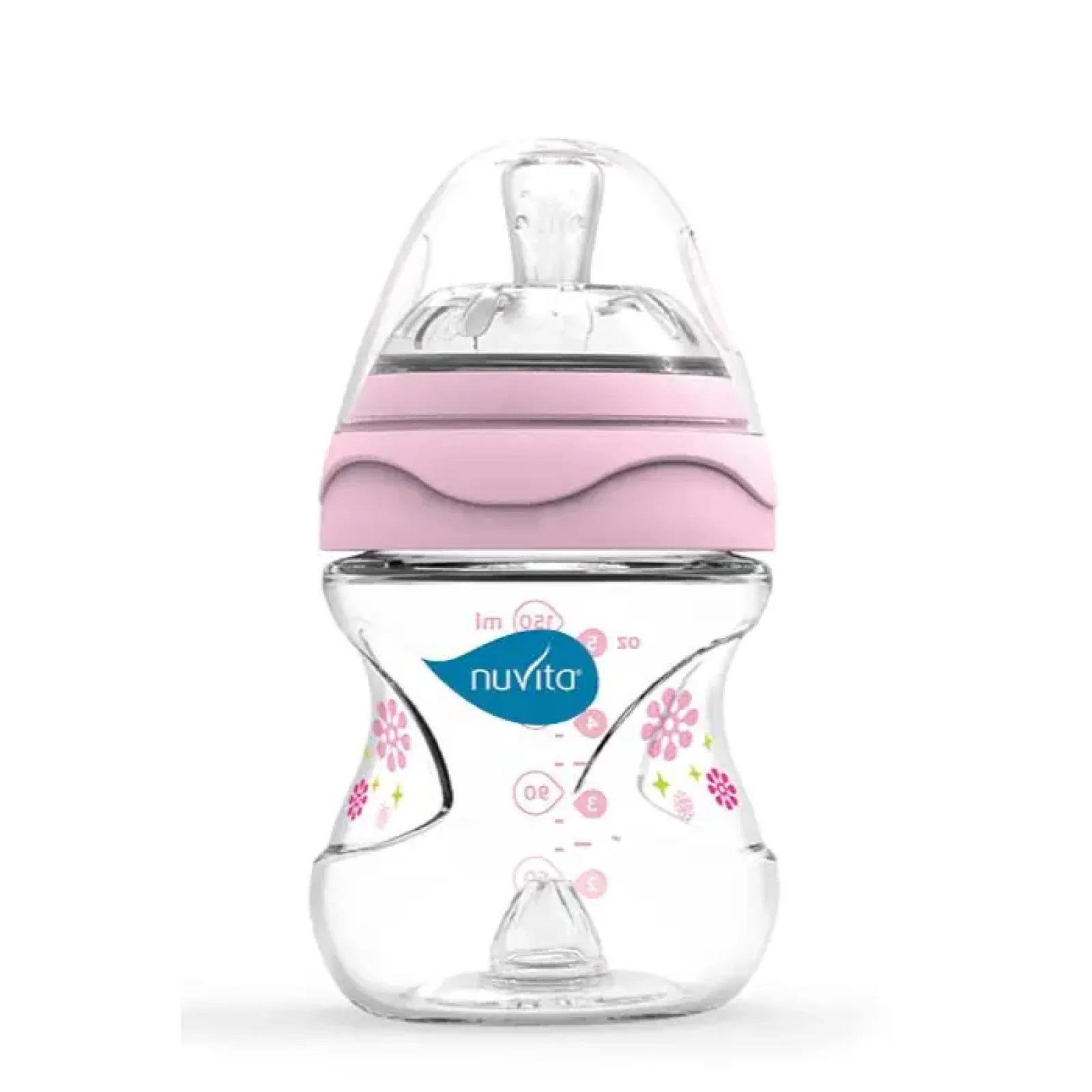 Пляшка для годування Nuvita Mimic 150мл, 0міс+, антиколікова, рожевий (NV6010Pink) UA