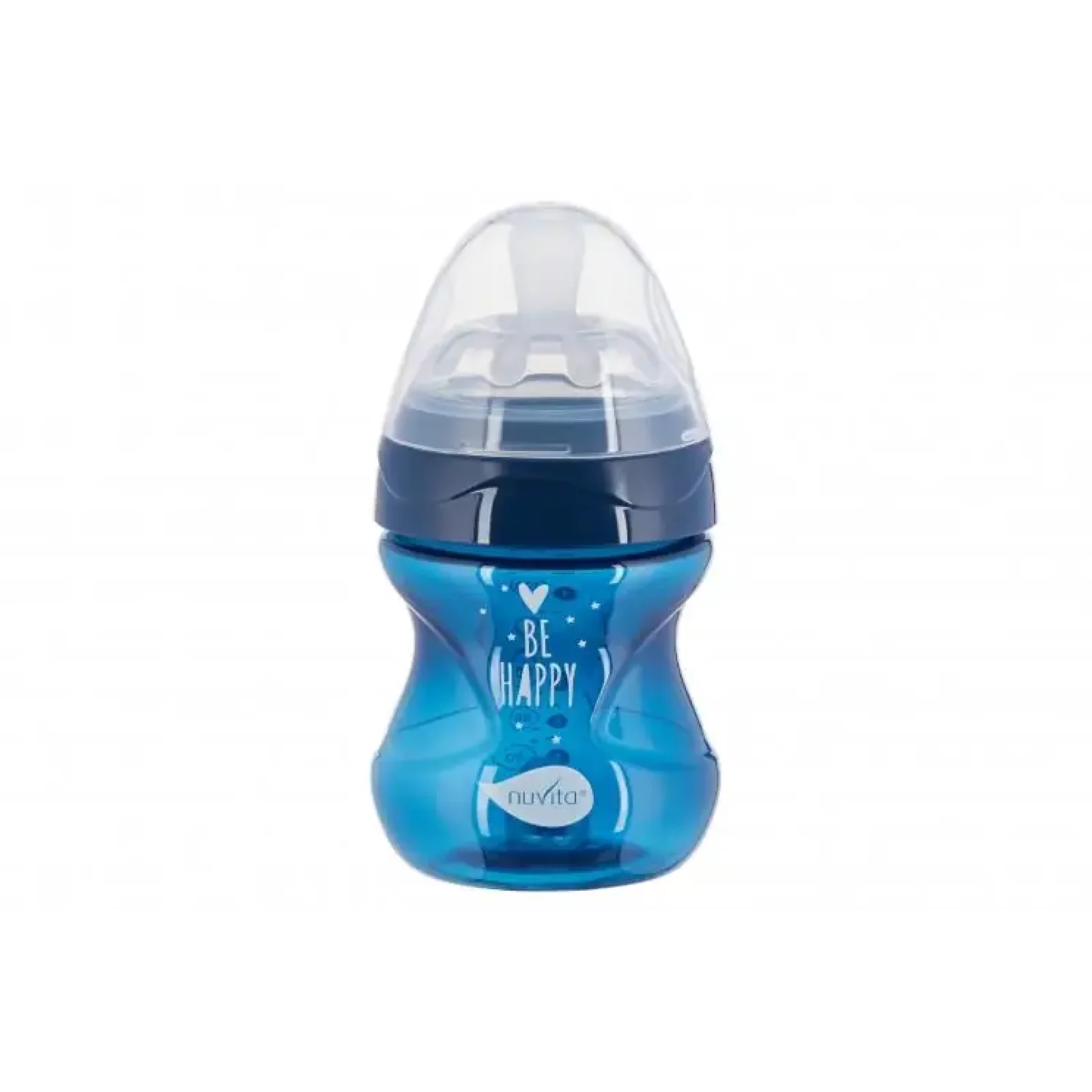 Пляшка для годування Nuvita Mimic Cool 150мл, 0міс+, антиколікова, темно-синій (NV6012NIGHTBLUE) UA