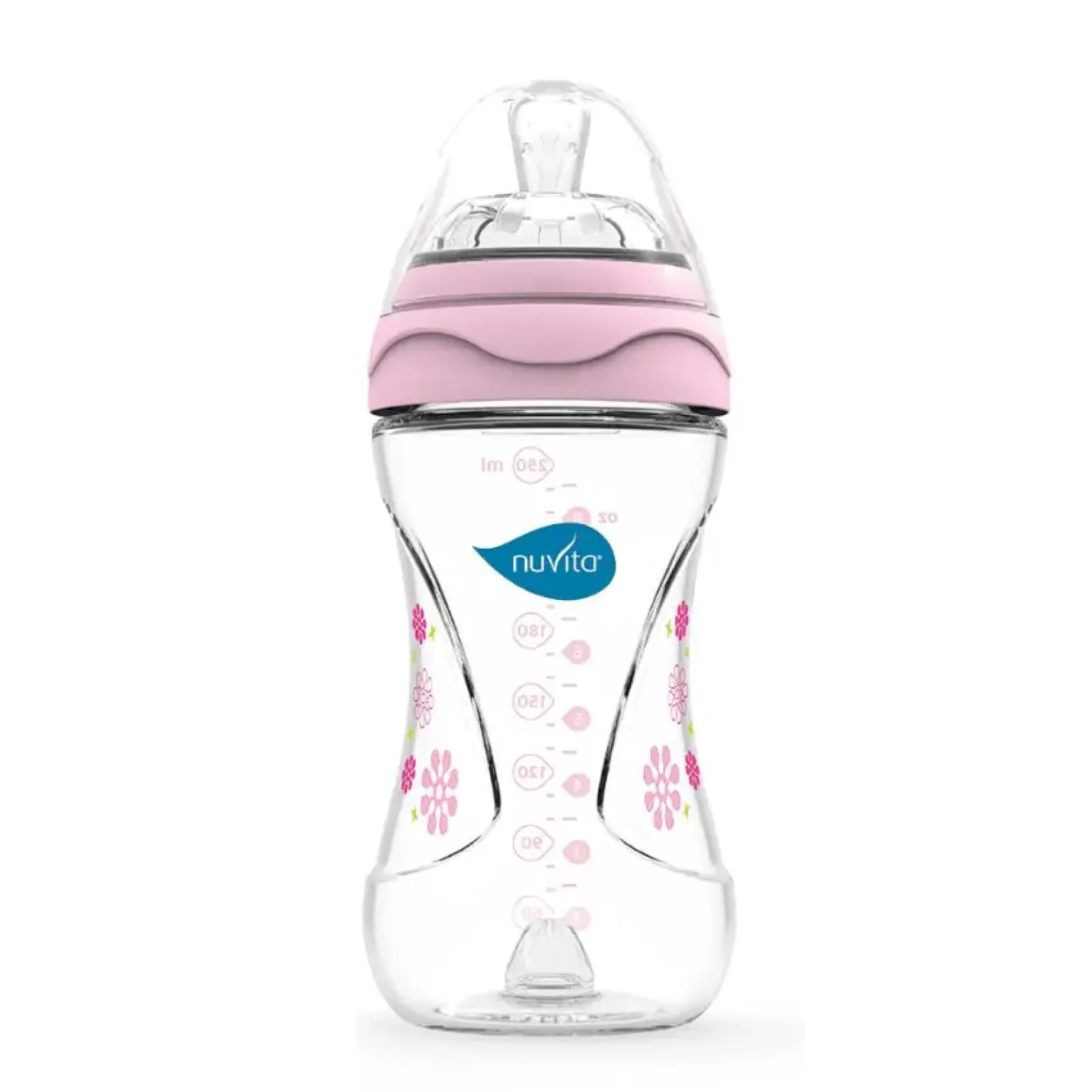 Пляшка для годування Nuvita Mimic 250мл, 3міс+, антиколікова, рожевий (NV6030Pink) UA
