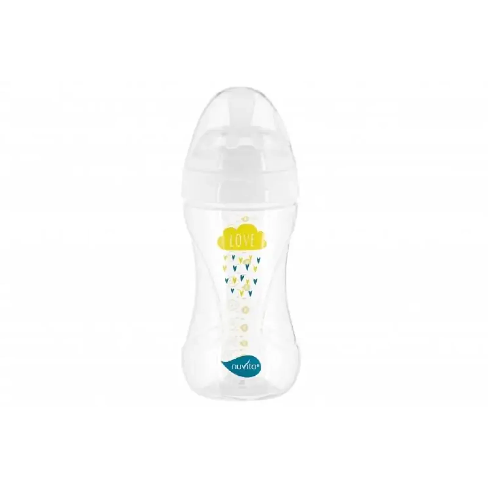 Пляшка для годування Nuvita Mimic Collection 250мл, 3міс+, антиколікова, білий (NV6031BIANCO) UA