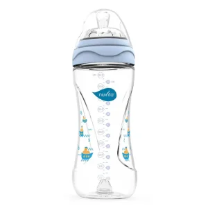 Пляшка для годування Nuvita Mimic 330мл, 4міс+, антиколікова, блакитний (NV6050Blue) UA