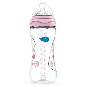 Пляшка для годування Nuvita Mimic 330мл, 4міс+, антиколікова, рожевий (NV6050Pink) UA