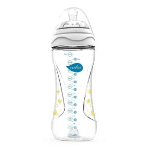 Пляшка для годування Nuvita Mimic 330мл, 4міс+, антиколікова, білий (NV6050White) UA