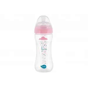 Пляшка для годування Nuvita Mimic Collection 330мл, 4міс+, антиколікова, рожевий (NV6051ROSA) UA