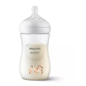 Пляшка для годування Avent Natural 260мл, Природний потік, жираф (SCY903/66) UA