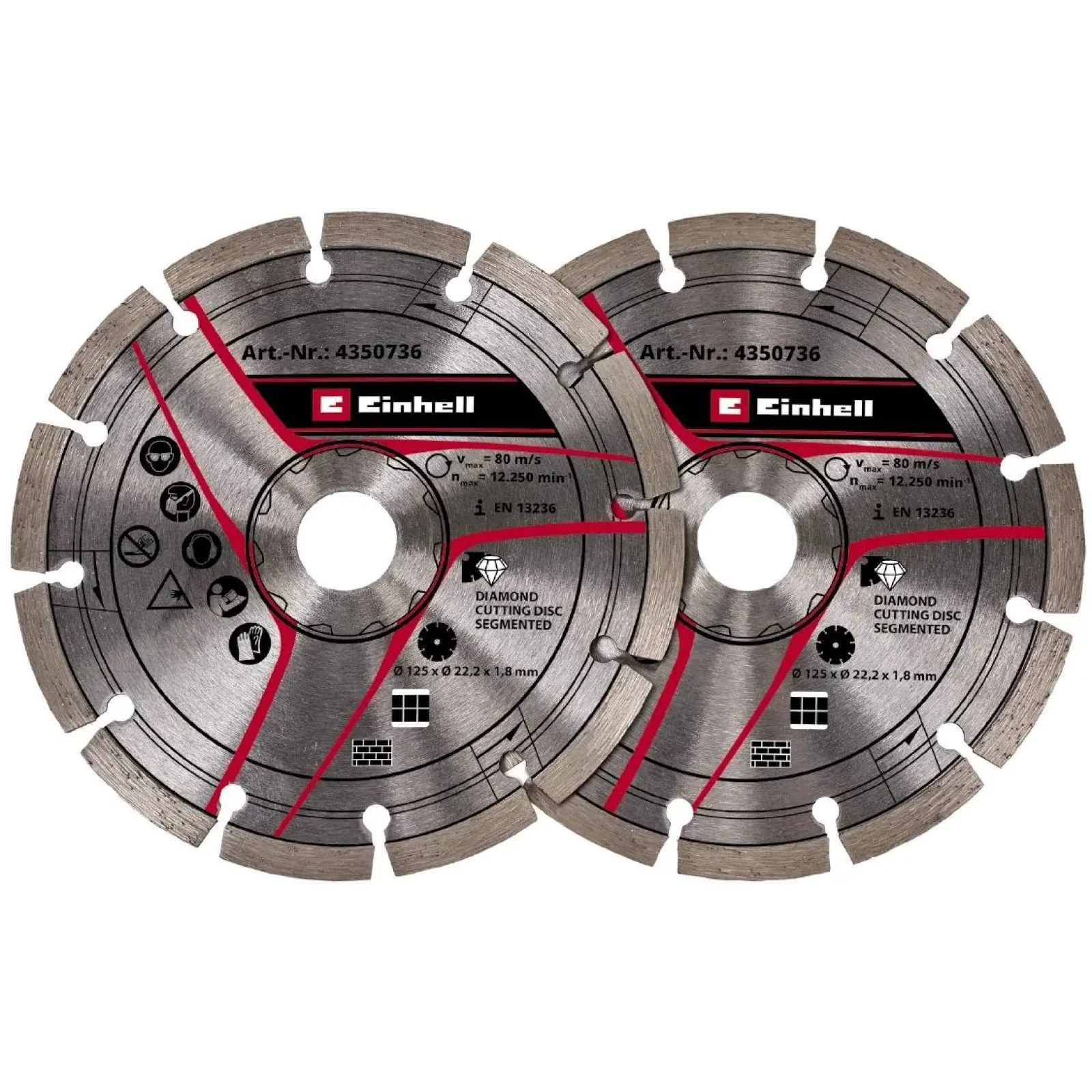 Диски для бороздоділа Einhell 125х22.2мм, 2шт (4350736) UA