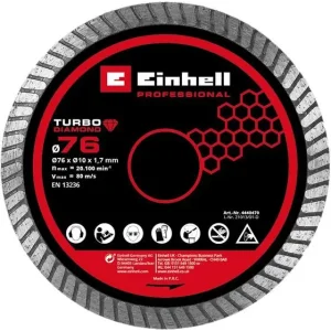 Диск алмазний відрізний Einhell TP-CO 18/76-C Li BL 76х10 мм по плитці (4440470) UA