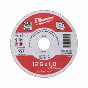 Диск відрізний Milwaukee по металу, 125х1х22.2мм (4932451477) UA