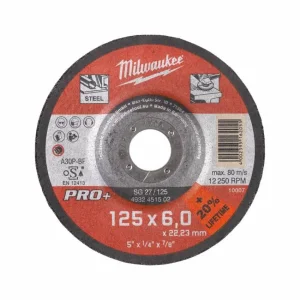 Диск зачисний Milwaukee по металу PRO+, 125х6х22.23мм (4932451502) UA