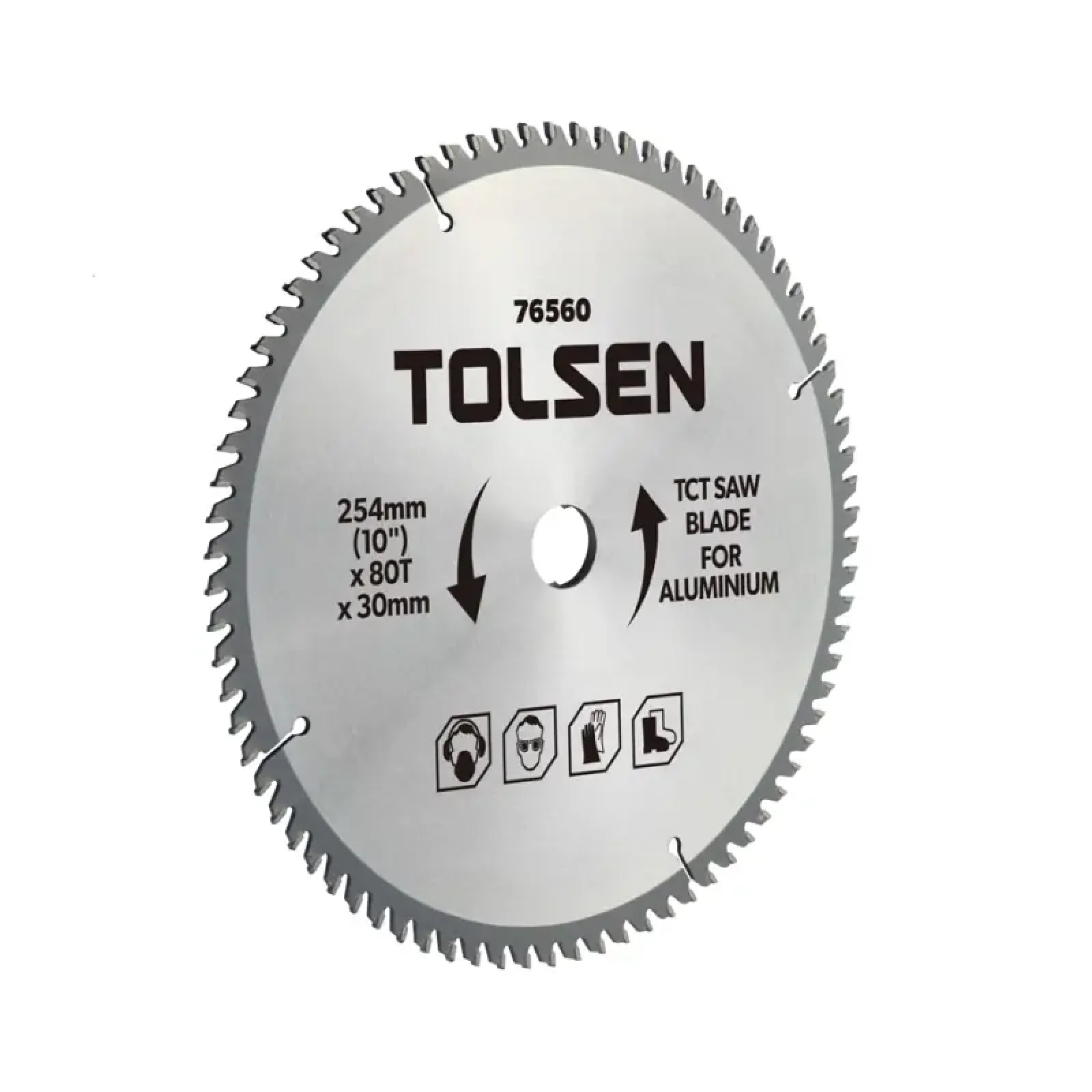 Диск пильний Tolsen по люмінію, 254х80Tх30мм (76560) UA