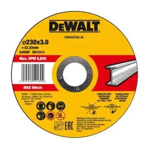 Диск відрізний DeWalt HIGH PERFORMANCE по металу 230х3х22.23мм (DWA4525IA) UA
