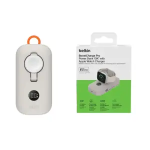 Зовнішній акумулятор Belkin 10000мА·год, 45Вт, з інтегрованим кабелем USB-C, Apple Watch Charger (BPD012HQSA) UA