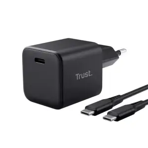 МЗП Trust Maxo 65Вт, GaN, USB-C, PD/PPS, чорний (26046_TRUST) UA