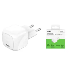 МЗП Belkin 30Вт USB-С PD PPS, білий (WCA008KQWH) UA