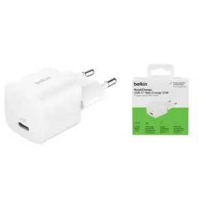 МЗП Belkin 25Вт USB-С PD PPS, білий (WCA012KQWH) UA