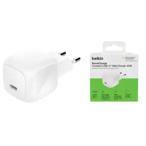 МЗП Belkin 45Вт USB-С PD PPS, білий (WCA013KQWH) UA