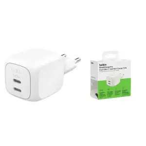 МЗП Belkin 50Вт 2хUSB-С GAN PD PPS, білий (WCH019KQWH) UA