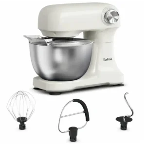 Міксер Tefal планетарний Bake Easy 500Вт, насадки-3, чаша-нерж., метал, 3.5л, бежевий (QB140AF0) UA